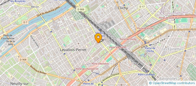 localisation de l'entreprise MONTCAL à LEVALLOIS-PERRET
