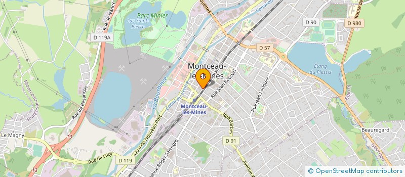 localisation de l'entreprise MONTCEAU LES MINES à MONTCEAU-LES-MINES