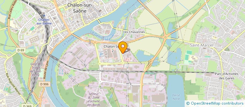 localisation de l'entreprise MONTCEAU PRIMEURS à CHALON-SUR-SAONE