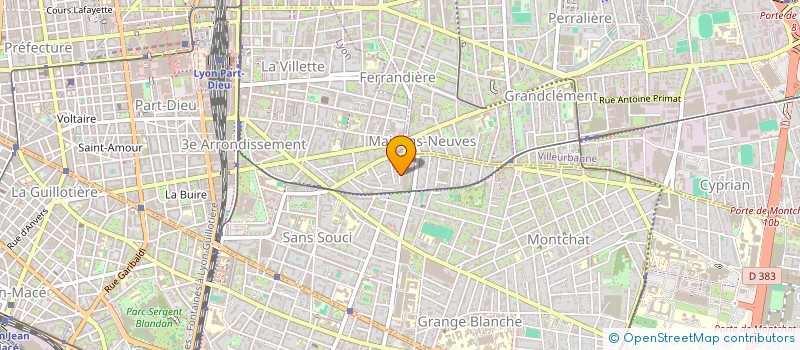 localisation de l'entreprise MONTCHAT EN FETE  LYON 3EME
