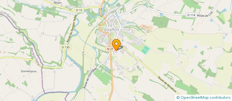 localisation de l'entreprise MONTCHRISTIE  ASTAFFORT