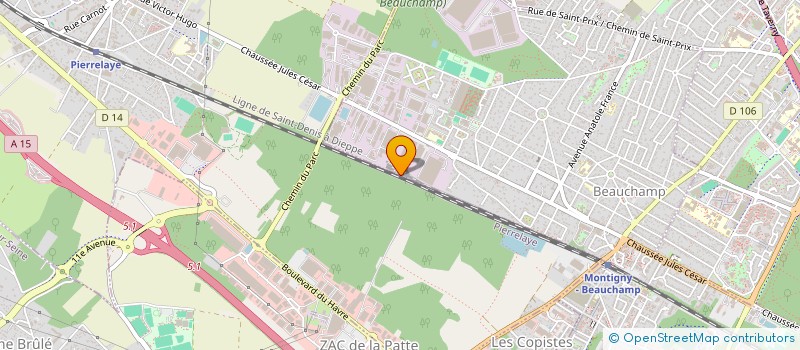 localisation de l'entreprise MONTCOCOL BALLOT BTP à BEAUCHAMP