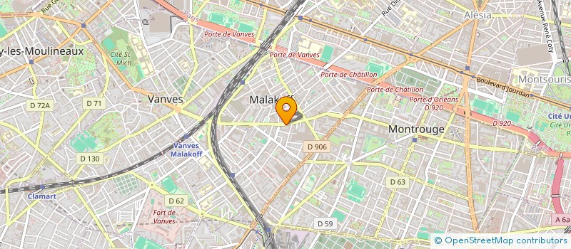 localisation de l'entreprise MONTE BAT à MALAKOFF