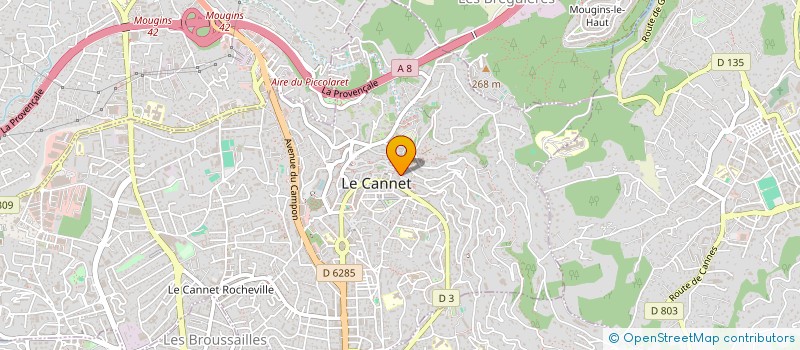 localisation de l'entreprise MONTE CARLO à LE CANNET