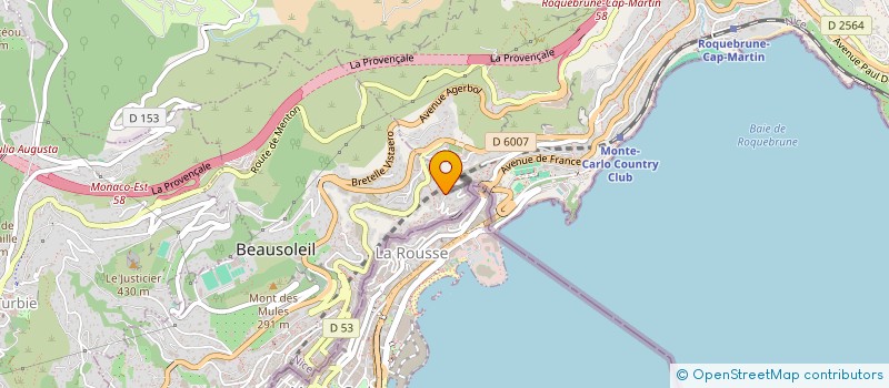 localisation de l'entreprise MONTE CARLO HILL CTIM à BEAUSOLEIL