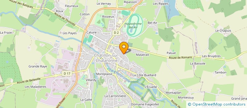 localisation de l'entreprise MONTEE CHRISTAUD  CHATILLON-SUR-CHALARONNE