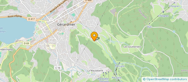 localisation de l'entreprise MONTEE DU PRE DES CLEFS  GERARDMER