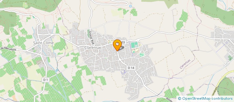 localisation de l'entreprise MONTEGU GESTION  CLARENSAC