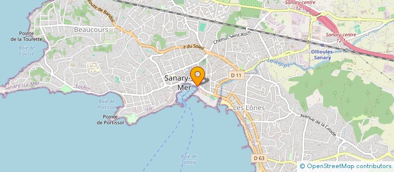 localisation de l'entreprise MONTEIRO ET COMPAGNIE à SANARY-SUR-MER