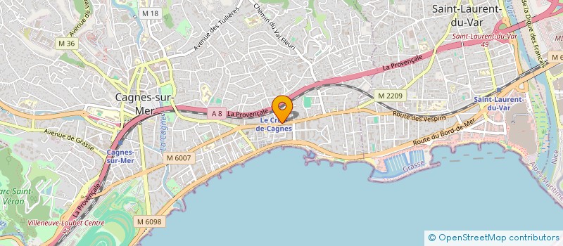 localisation de l'entreprise MONTELEONE LORRAINE BATIMENT M.L.B. à CAGNES SUR MER