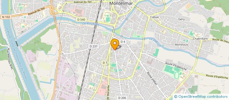 localisation de l'entreprise MONTELO'DYS TROUBLES COGNITIFS, AUTISTIQUES ET HANDICAPS à MONTELIMAR