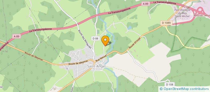 localisation de l'entreprise MONTELTAGAUD  USSEL