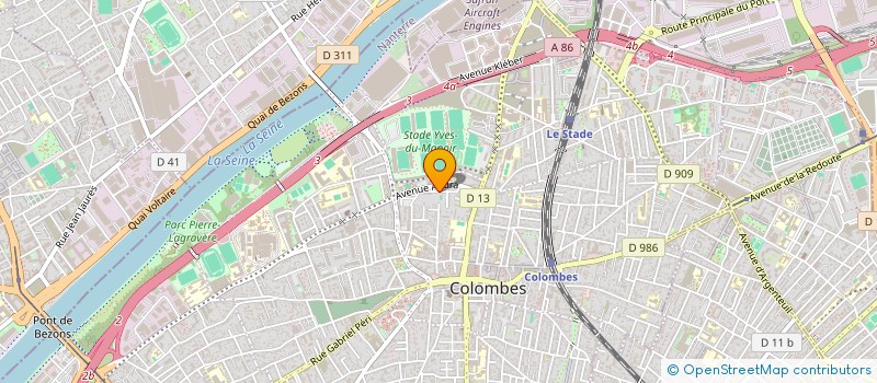 localisation de l'entreprise MONTERO BAT à COLOMBES