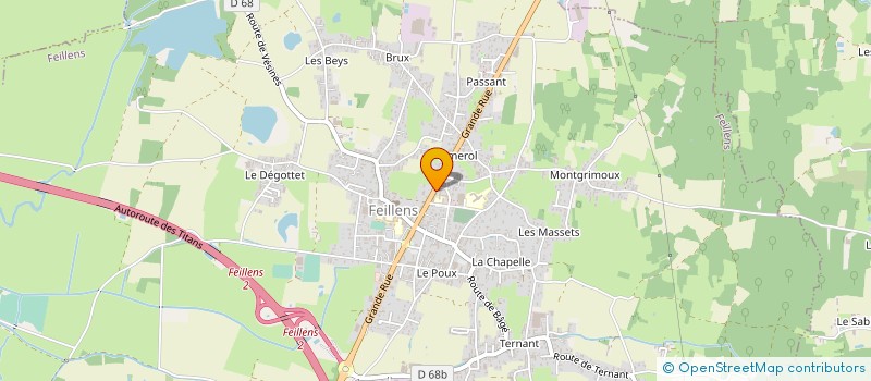 localisation de l'entreprise MONTERRAT IMPRIMERIE  FEILLENS