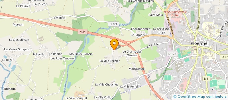 localisation de l'entreprise MONTERREIN RANDO NATURE  PLOERMEL