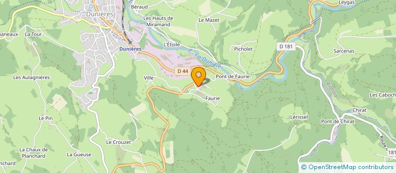 localisation de l'entreprise MONTERYMARD MECANIQUE DE PRECISION à DUNIERES