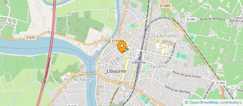 localisation de l'entreprise MONTESQUIEU 92 à LIBOURNE