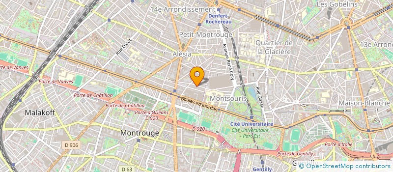localisation de l'entreprise MONTESSORI 101-PARIS 14 à PARIS