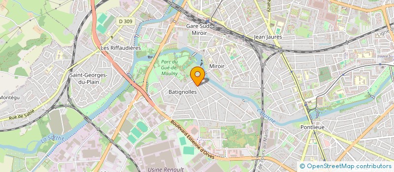 localisation de l'entreprise MONTEVERDI ET RONDI STE à LE MANS
