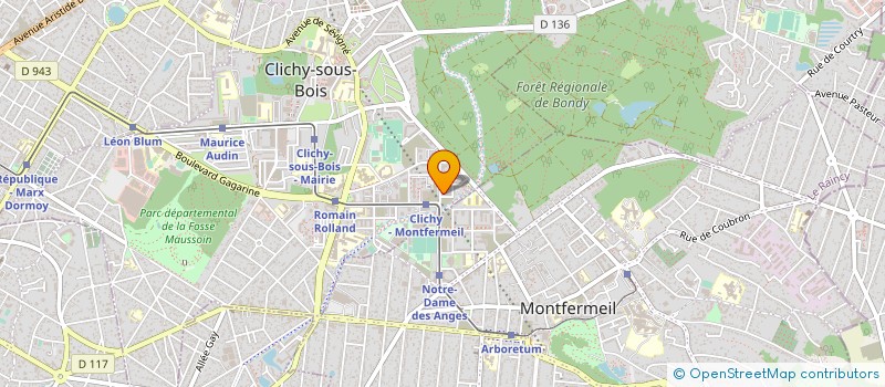 localisation de l'entreprise MONTFERMEIL AMBULANCES à CLICHY-SOUS-BOIS
