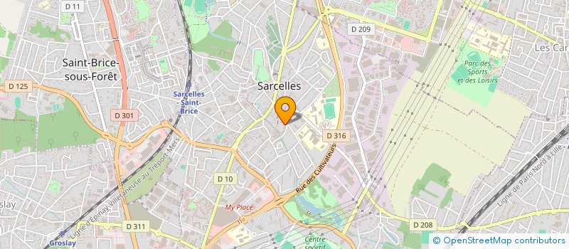 localisation de l'entreprise MONTFLEURY à SARCELLES