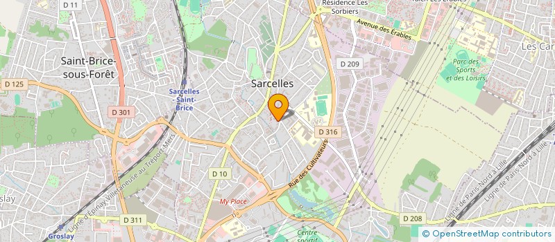 localisation de l'entreprise MONTFLEURY DISTRIBUTION  SARCELLES