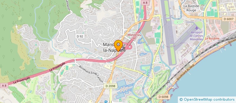 localisation de l'entreprise MONTFORT à MANDELIEU-LA-NAPOULE