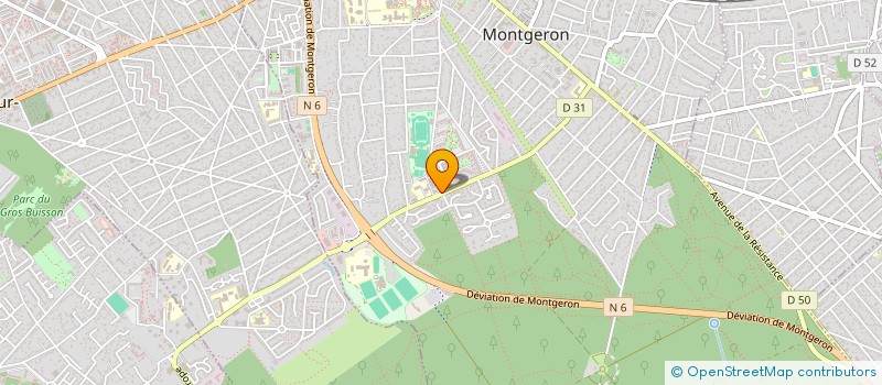 localisation de l'entreprise MONTGERON BI-CROSSING à MONTGERON