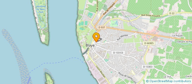 localisation de l'entreprise MONTGUEUX à BLAYE