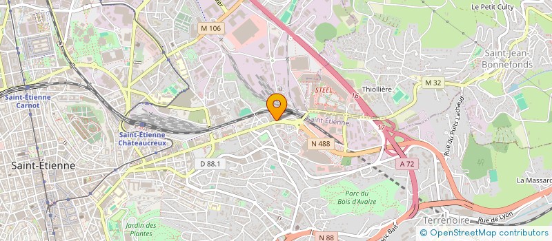 localisation de l'entreprise MONTHIEU AUTO à SAINT-ETIENNE