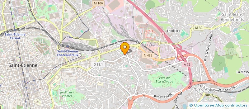 localisation de l'entreprise MONTHIEU RETAIL à SAINT-ETIENNE