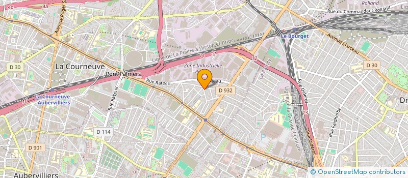 localisation de l'entreprise MONTHROD à LA COURNEUVE