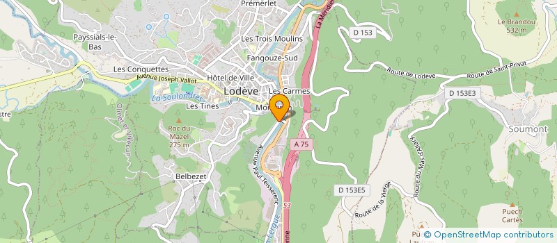 localisation de l'entreprise MONTI SA à LODEVE