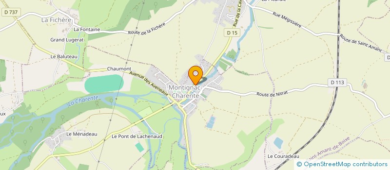 localisation de l'entreprise MONTIGNAC CHARENTE LOISIRS à MONTIGNAC-CHARENTE