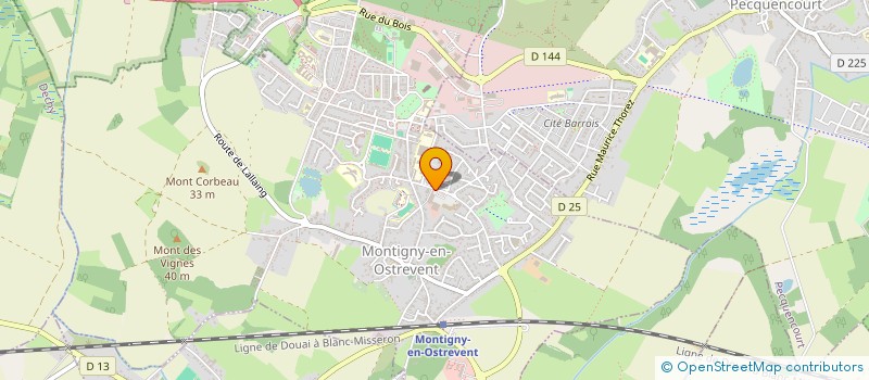 localisation de l'entreprise MONTIGNY BAZAR  MONTIGNY-EN-OSTREVENT