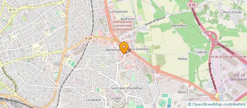 localisation de l'entreprise MONTIMARAN AUTOMOBILE à BEZIERS