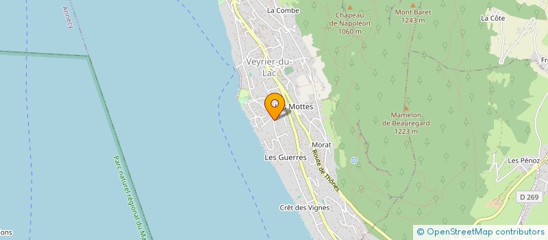 localisation de l'entreprise MONTJOIE GESTION & PATRIMOINE à VEYRIER-DU-LAC
