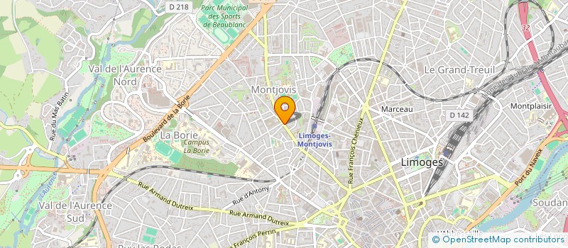 localisation de l'entreprise MONTJOVIS à LIMOGES