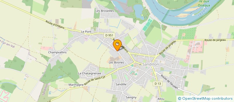 localisation de l'entreprise MONTLET à SANDILLON