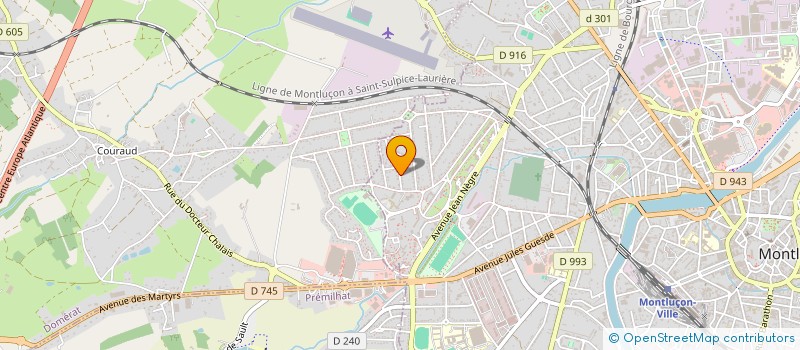 localisation de l'entreprise MONTLU-ZIC à MONTLUCON