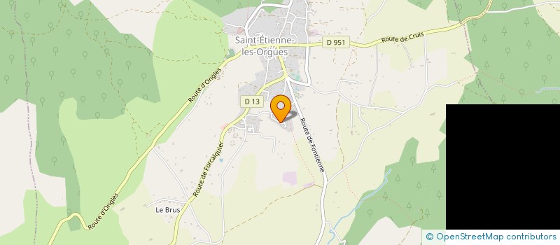 localisation de l'entreprise MONTLURE à ST ETIENNE LES ORGUES
