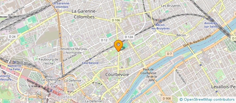 localisation de l'entreprise MONTMARTRE GARDEN à COURBEVOIE