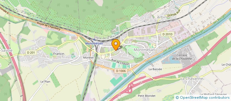 localisation de l'entreprise MONTMELIAN ASSOCIATION FOOTBALL  MONTMELIAN