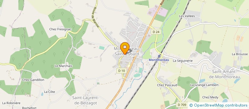 localisation de l'entreprise MONTMOREAU AMBULANCES  MONTMOREAU