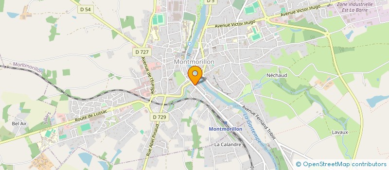 localisation de l'entreprise MONTMORILLON MOTOCYCLES ET MOTOCULTURE à MONTMORILLON