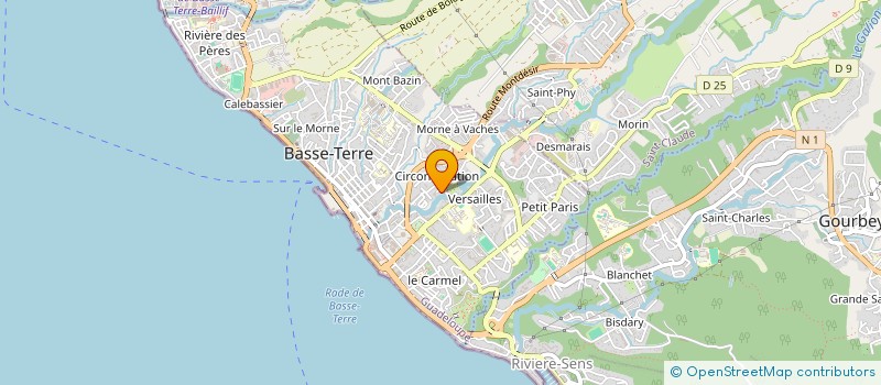 localisation de l'entreprise MONTOUT & ASSOCIES à BASSE-TERRE