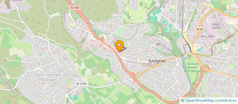 localisation de l'entreprise MONTPELLIER BASKET MOSSON  JUVIGNAC