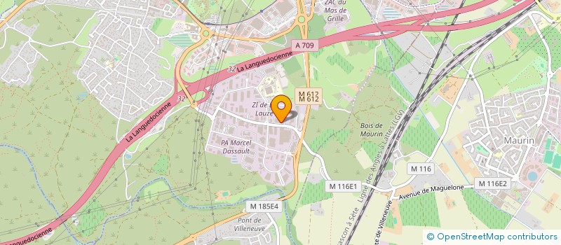 localisation de l'entreprise MONTPELLIER POIDS-LOURDS LOC' à SAINT-JEAN-DE-VEDAS