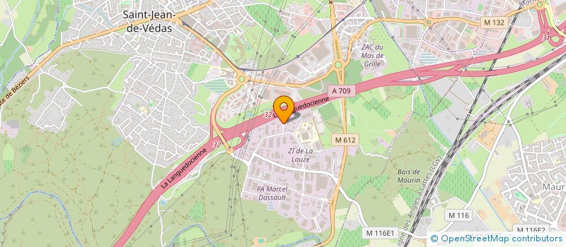 localisation de l'entreprise MONTPELLIER REFERENCE BOIS à SAINT-JEAN-DE-VEDAS