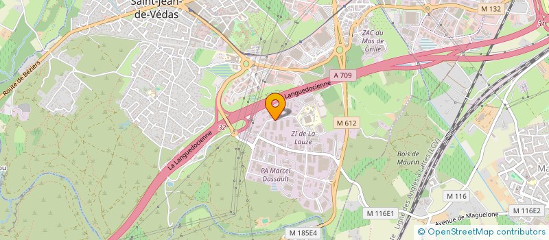 localisation de l'entreprise MONTPELLIER TRANSPORT SARL  SAINT-JEAN-DE-VEDAS